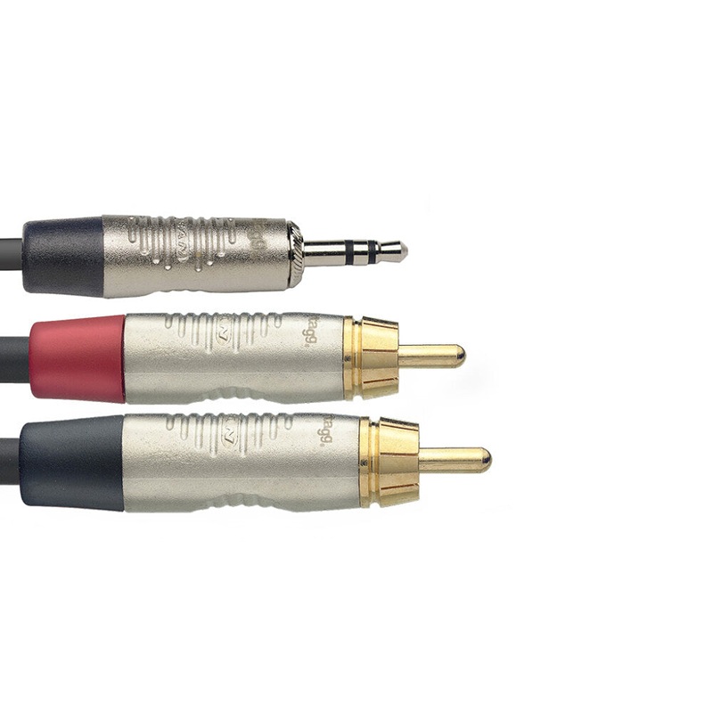 Stagg stereo mini jack to 2 x phono cable – 1.5m