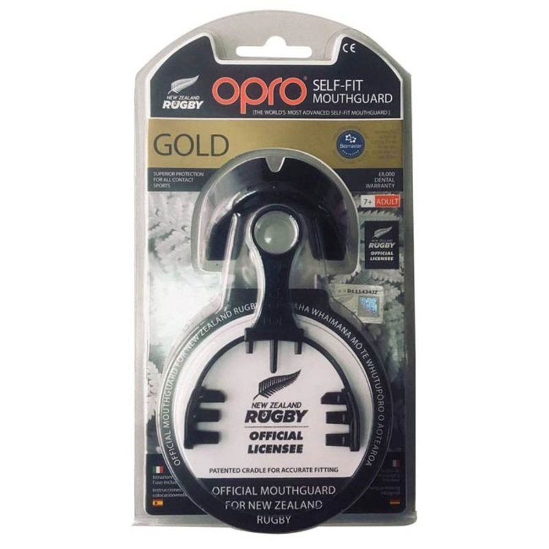 Opro NZ Rugby Gold Mouthguard|BLK