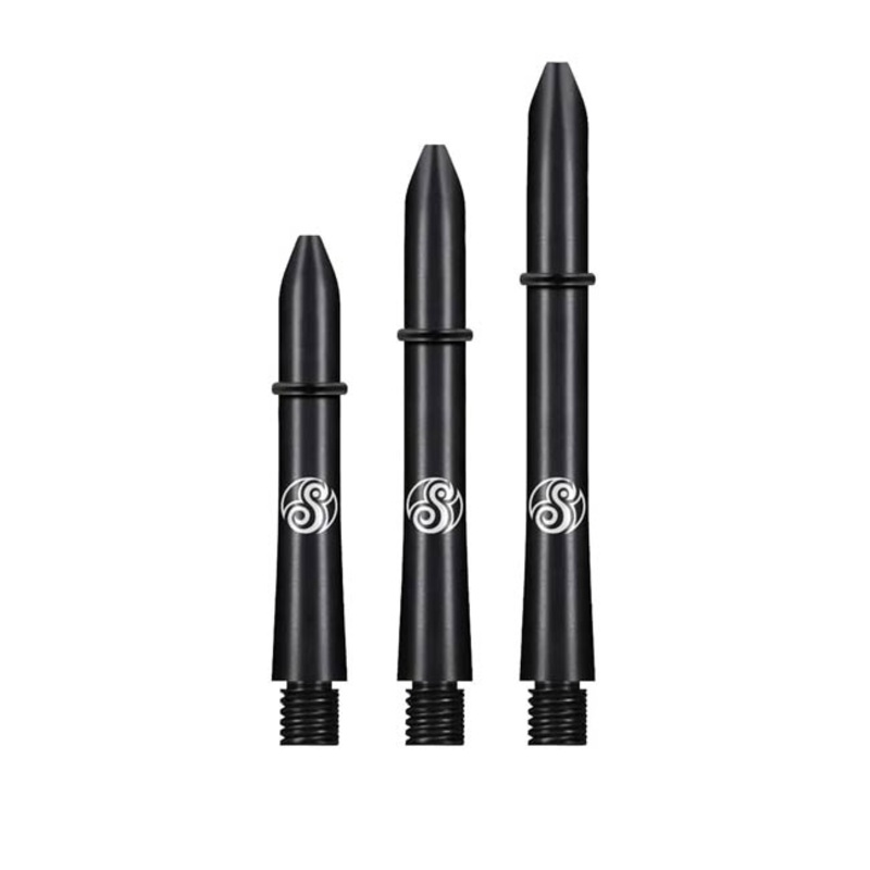 Shot Darts Aluminium Shafts|Black|S|M|SM