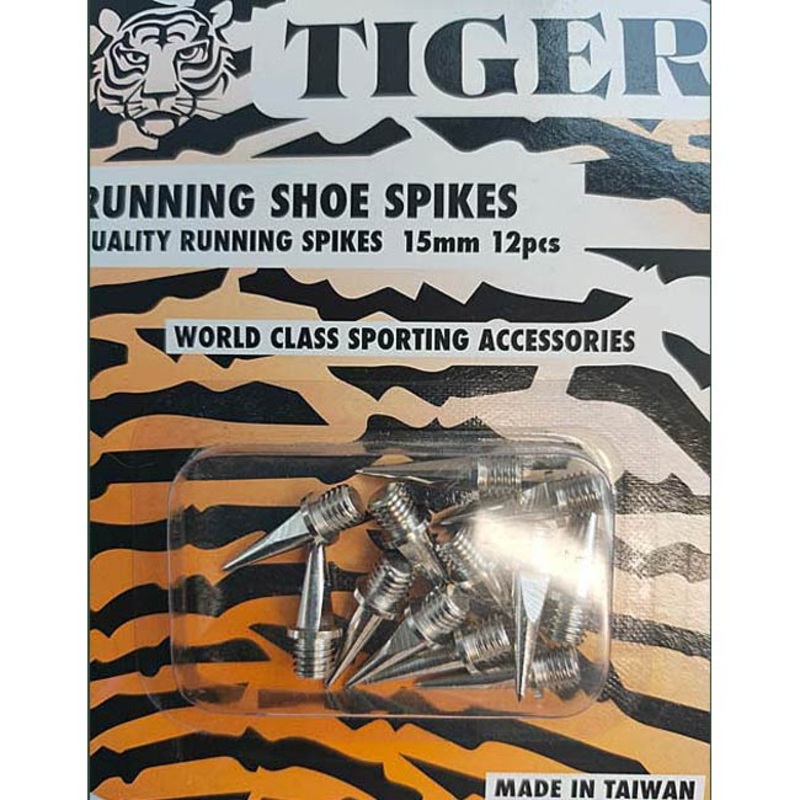 TIGER CROSS RUNNING SPIKES 15mm 12 PACK