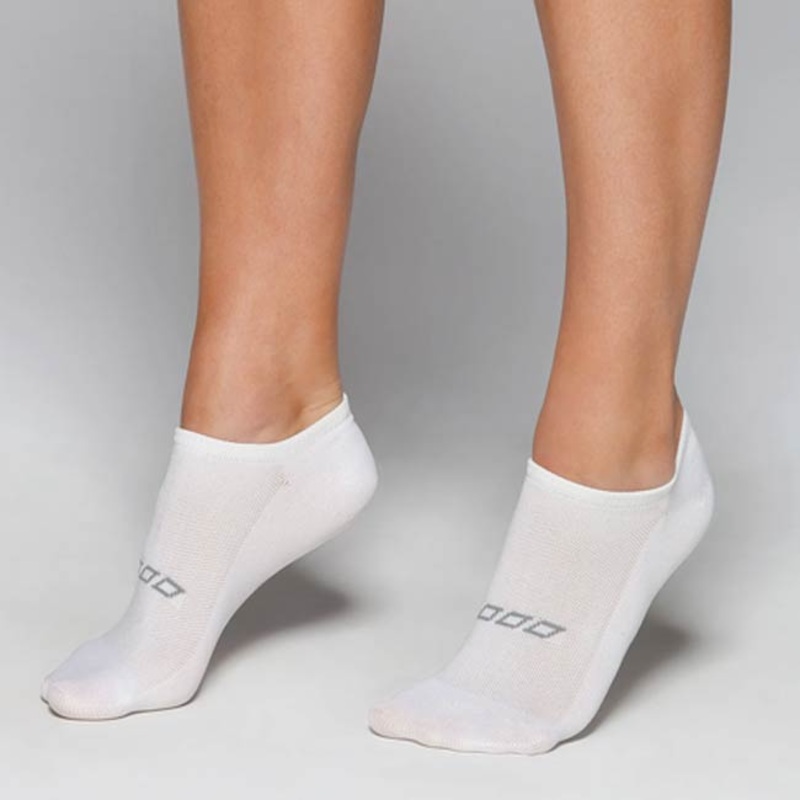Lorna Jane Secret Sock|White|BLK|M