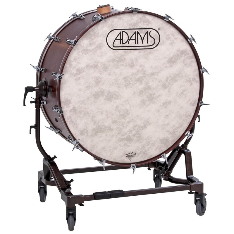 Adams Concert bass drum with tilting stand and cymbal holder – 32