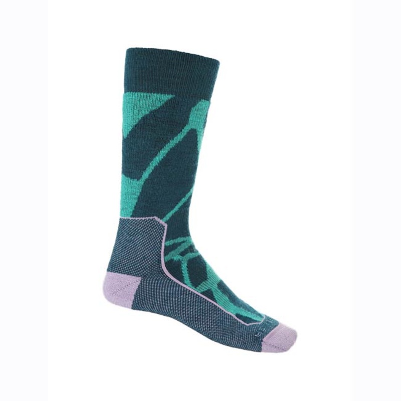 Icebreaker Women Hike+ Medium Cushion Crew Fractured Landscapes Sock