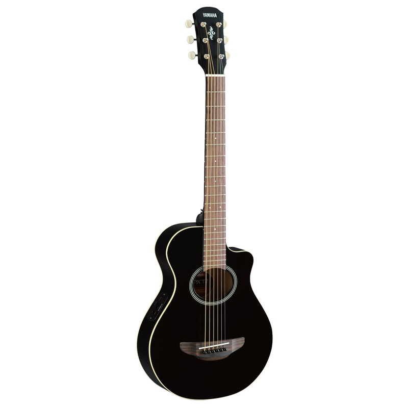 Yamaha APXT2 3/4 cutaway travel electro-acoustic guitar in gloss – Black gloss