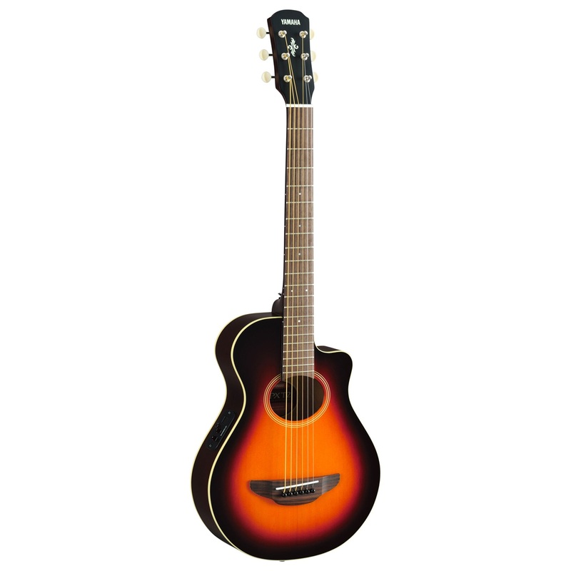 Yamaha APXT2 3/4 cutaway travel electro-acoustic guitar in gloss – Old Violin Sunburst