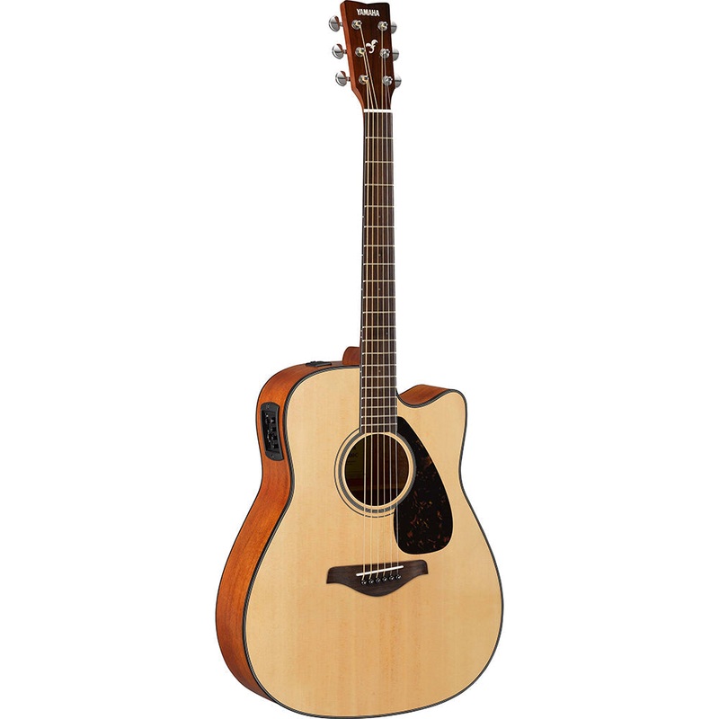 Yamaha FGX800CII 4/4 dreadnought cutaway electro-acoustic guitar – Natural