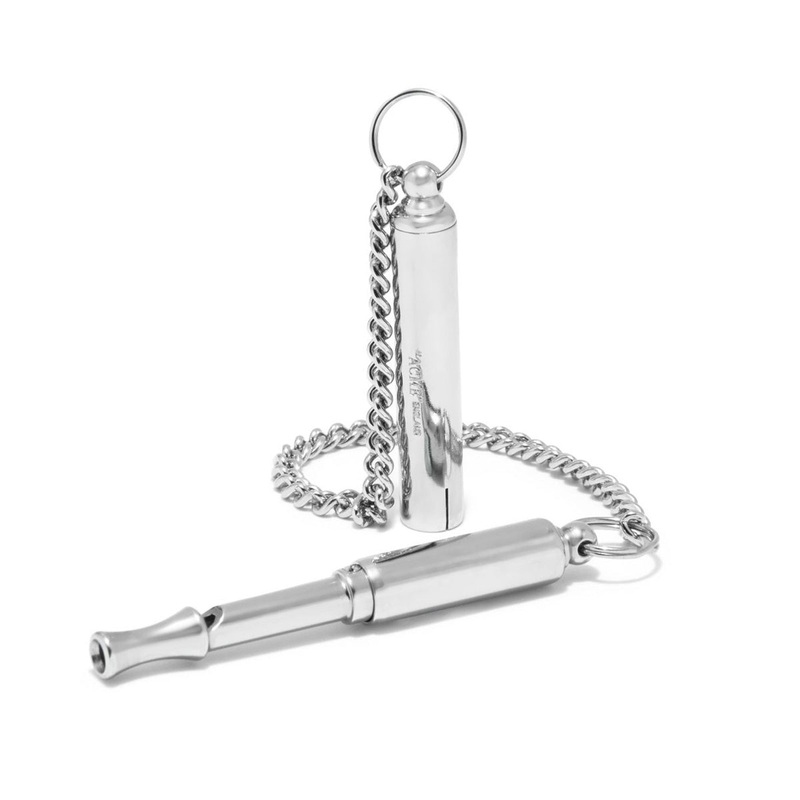 Acme ‘Silent’ brass dog whistle – nickel plated