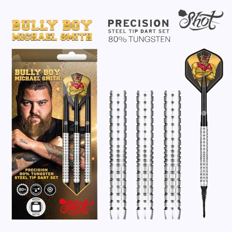 Shot Bully Boy Micheal smith presison steel tip dart set 80% tungsten