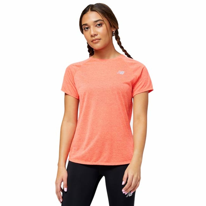 New Balance Womens Impact Run Short Sleeved Tee Shirt
