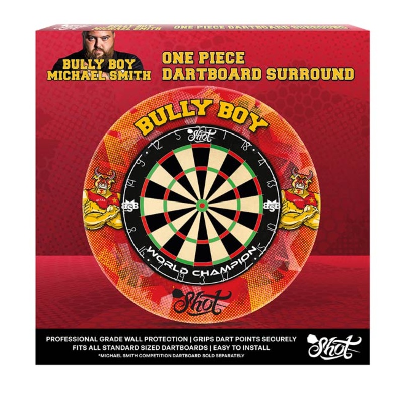 Shot Darts Michael Smith Bully Boy 1 Piece Dartboard Surround