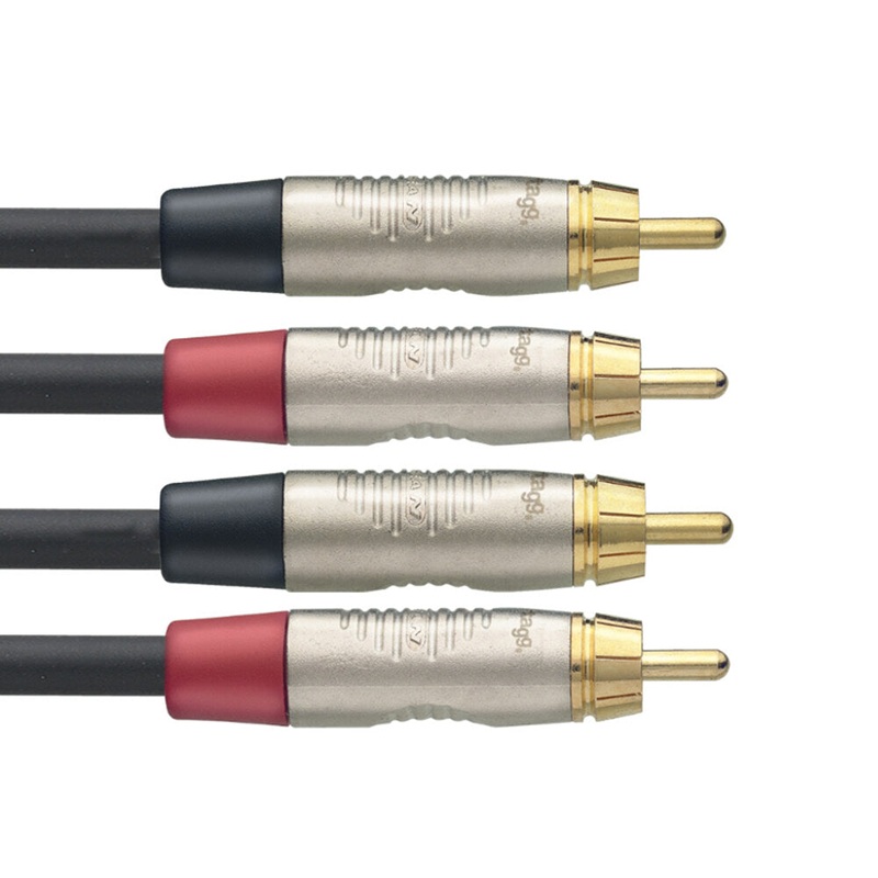 Stagg 2 x phono to 2 x phono twin cable – 3m