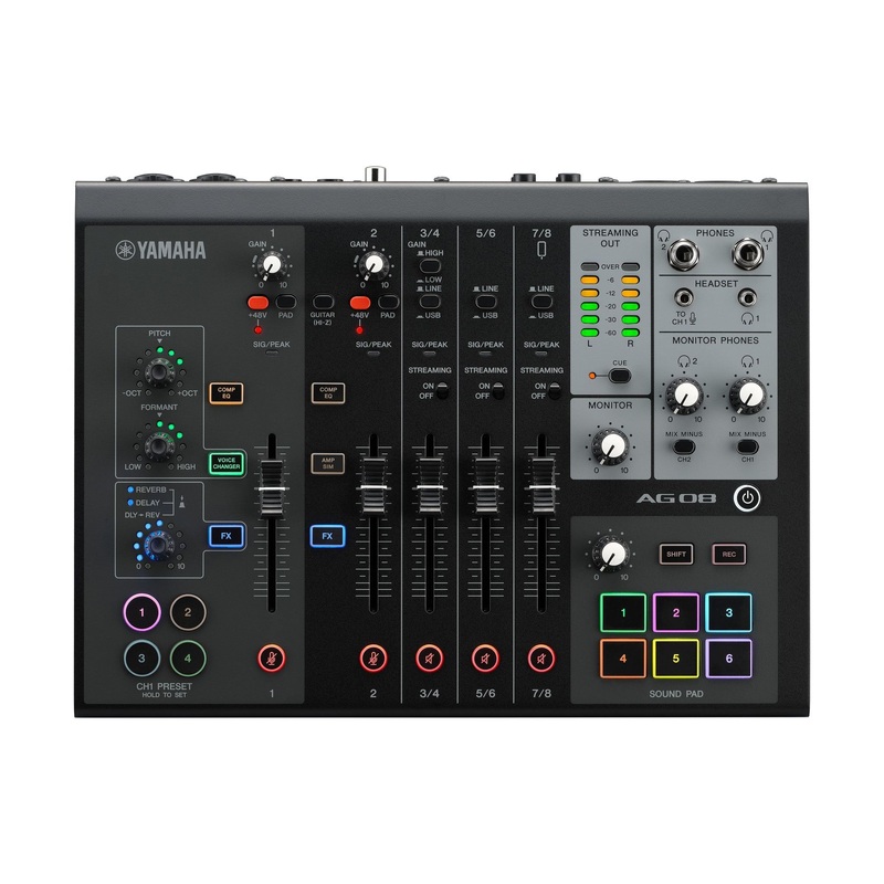 Yamaha AG08 live streaming mixer – Black