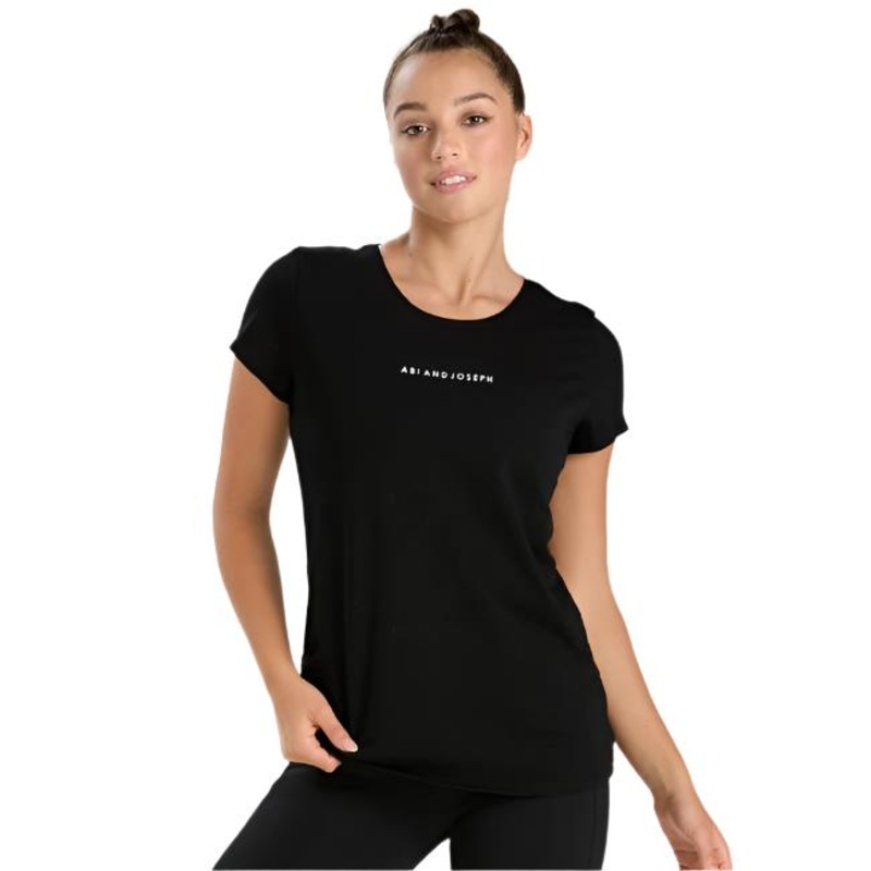 Abi and Joseph On Point Logo Tee  Black