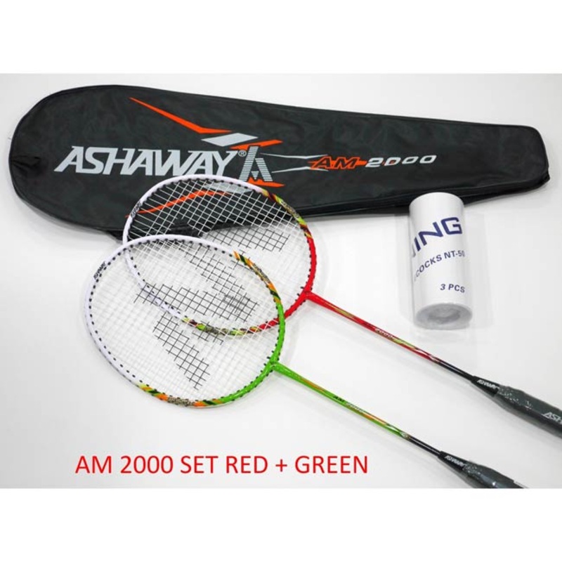 Ashaway Badminton SET – 2x Racquets and 3pack shuttles