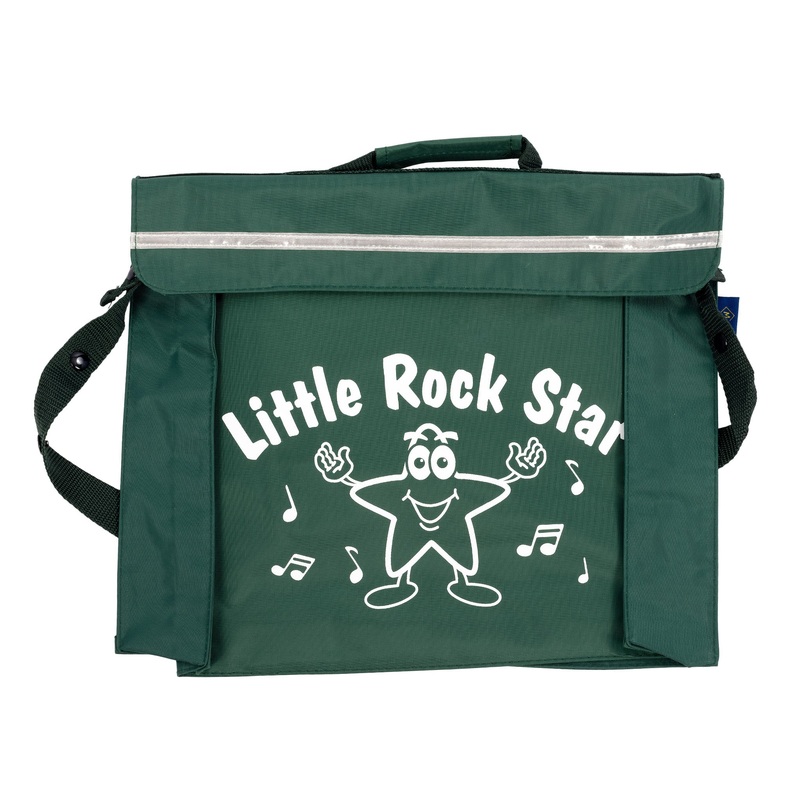 Primo music bag with ‘Little rock star’ design – Green