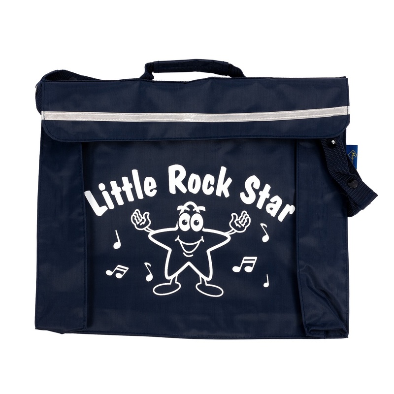Primo music bag with ‘Little rock star’ design – Navy blue