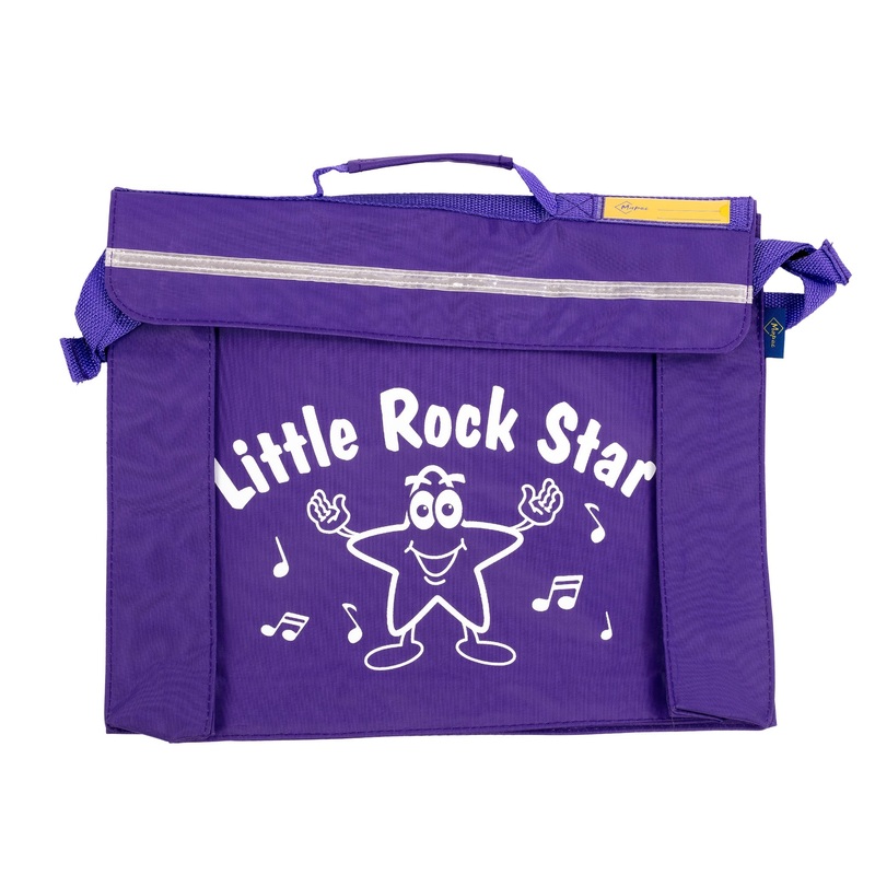 Primo music bag with ‘Little rock star’ design – Purple