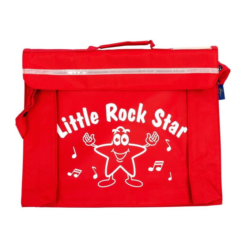 Primo music bag with ‘Little rock star’ design – Red