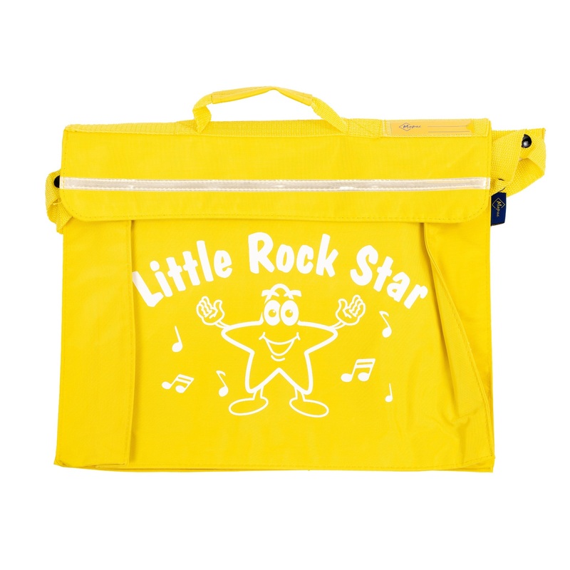 Primo music bag with ‘Little rock star’ design – Yellow