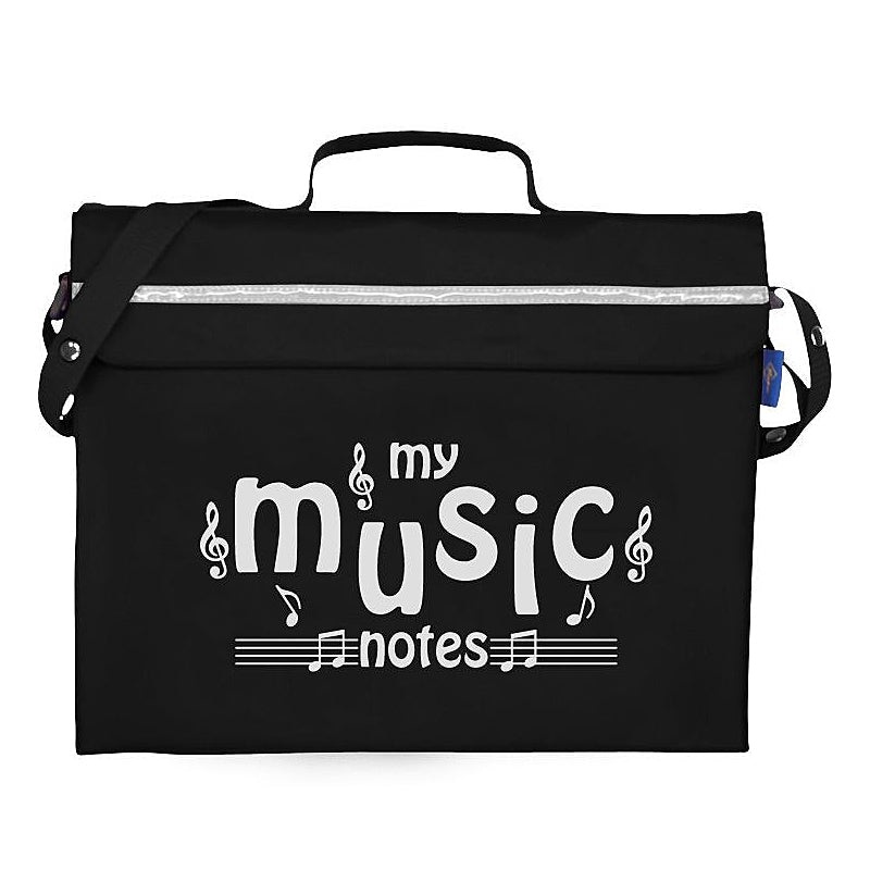 Primo music bag with ‘My music notes’ design – Black