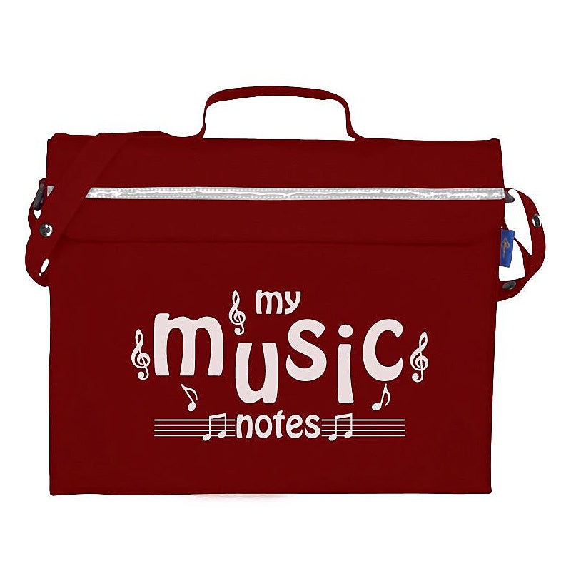Primo music bag with ‘My music notes’ design – Burgundy