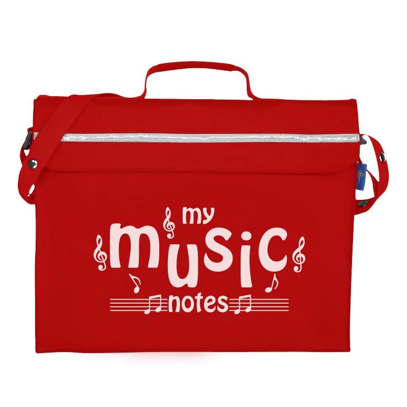 Primo music bag with ‘My music notes’ design – Red