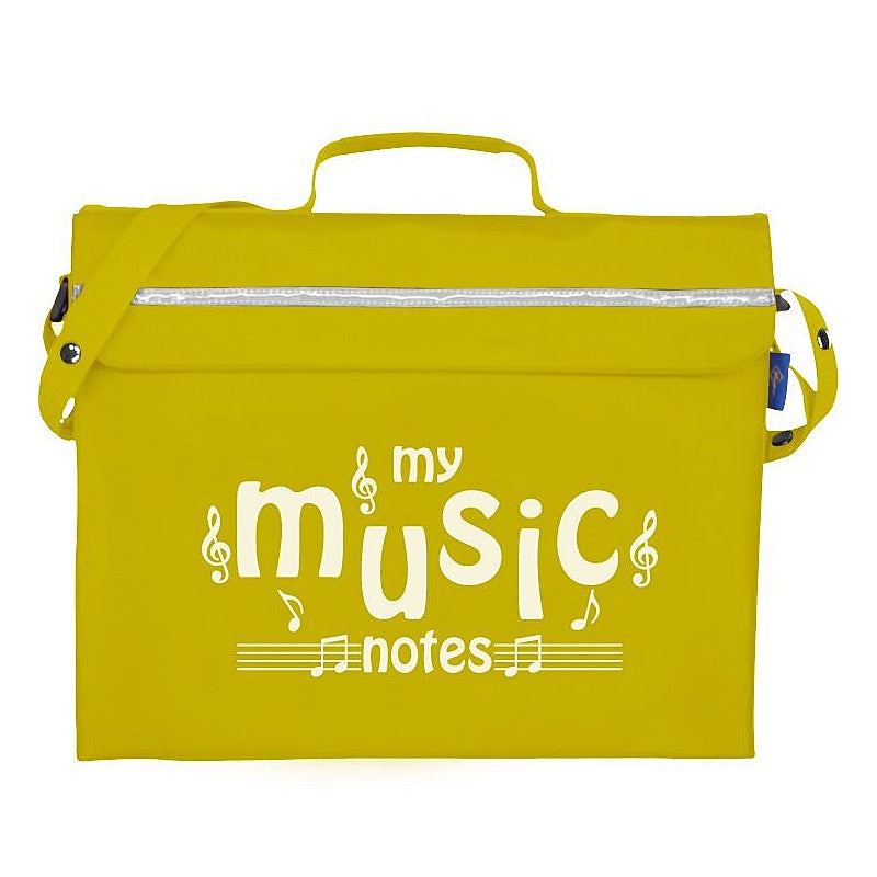 Primo music bag with ‘My music notes’ design – Yellow