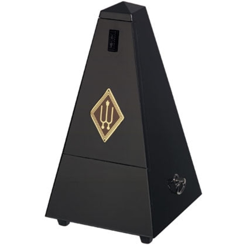Wittner traditional wooden metronome, with bell – Black gloss