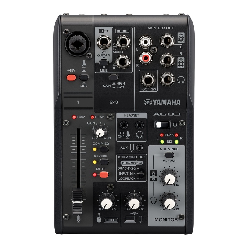 Yamaha AG03 MK2 live streaming mixer – Black