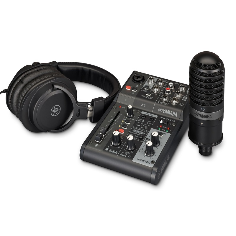Yamaha AG03MK2 LSPK live streaming pack – Black