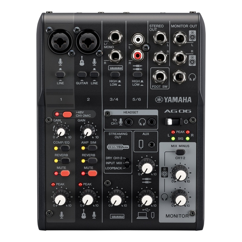 Yamaha AG06 MK2 live streaming mixer – Black