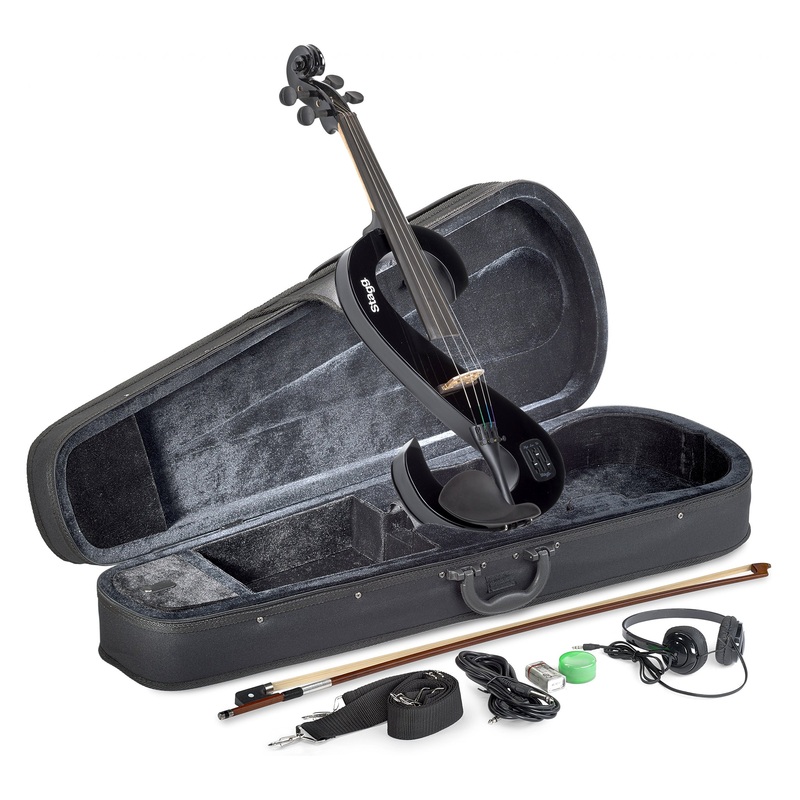 Stagg 4/4 electric viola outfit – black