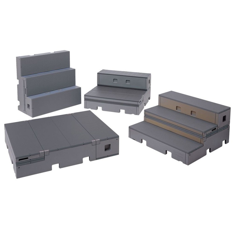 Wenger flipFORMS flexible classroom seating and staging – grey top/grey base