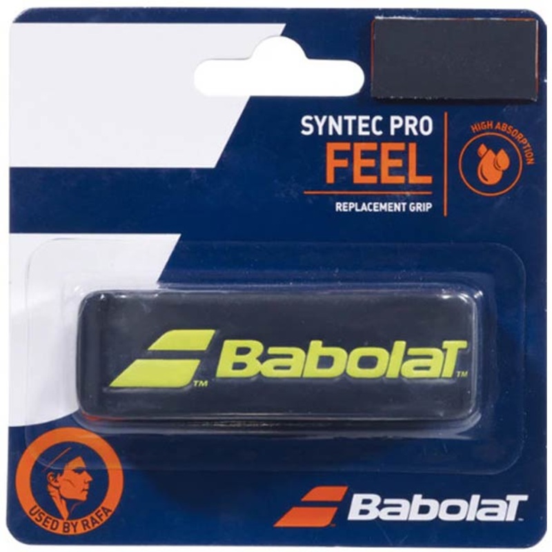 BABOLAT SYNTEC PRO TENNIS REPLACEMENT GRIP – BLACK/FLURO YELLOW