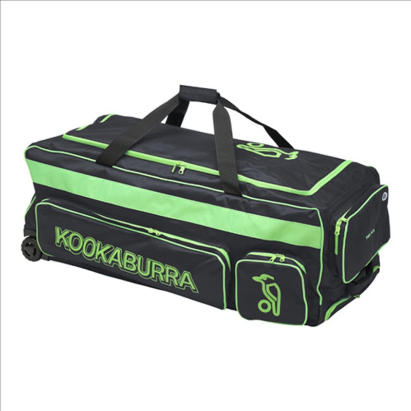 Kookaburra Pro 2.0 Cricket Wheelie Bag – Black/Lime