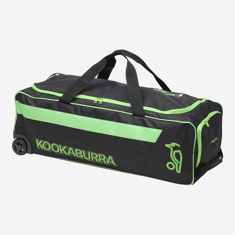 Kookaburra Pro 4.0 Cricket Wheelie Bag – Black/Lime