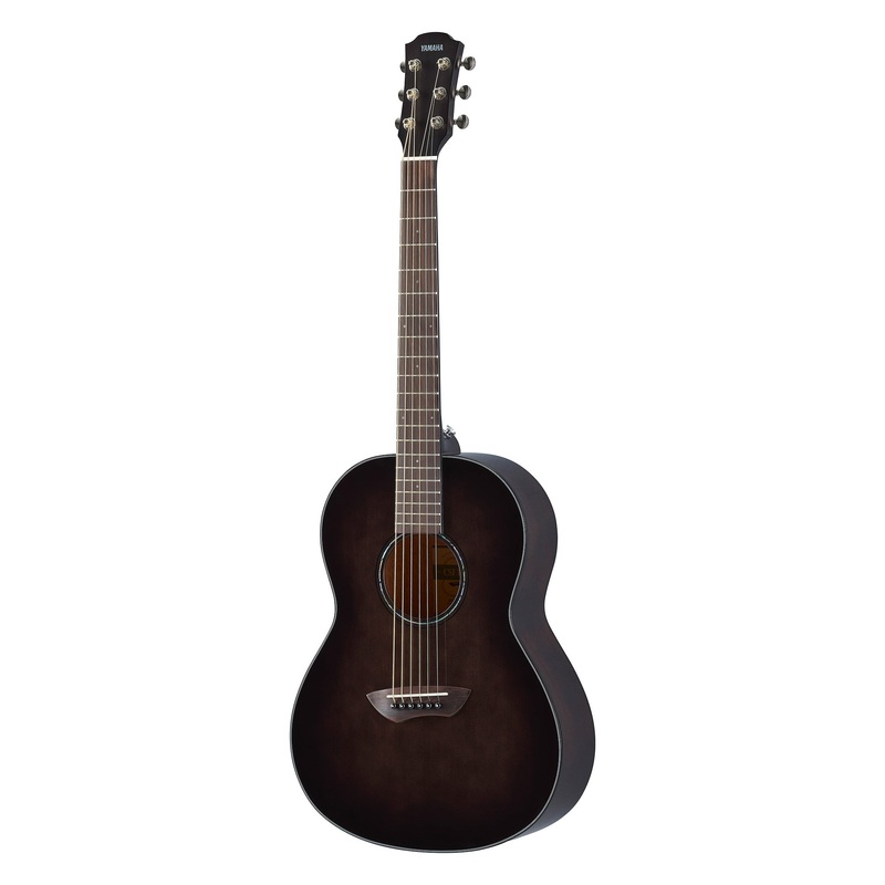 Yamaha CSF1M compact folk parlor electro-acoustic guitar in matte – Translucent black