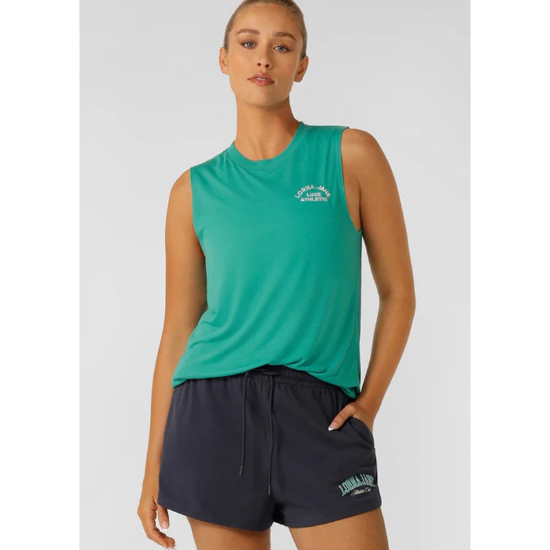 Lorna Jane Lotus Muscle Tank – Jewel Jade Green