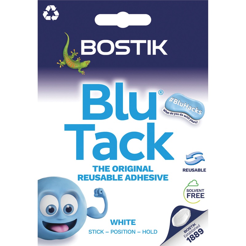 Bostik Blu Tack White Pack of 12