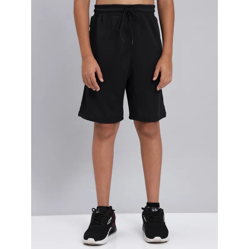 Boys Solid Slim Fit Shorts with TECHNO COOL+