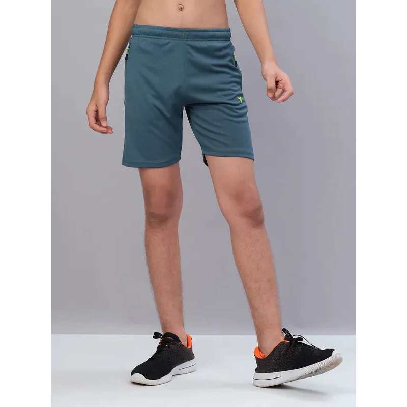 Boys Solid Slim Fit Shorts with TECHNO GUARD