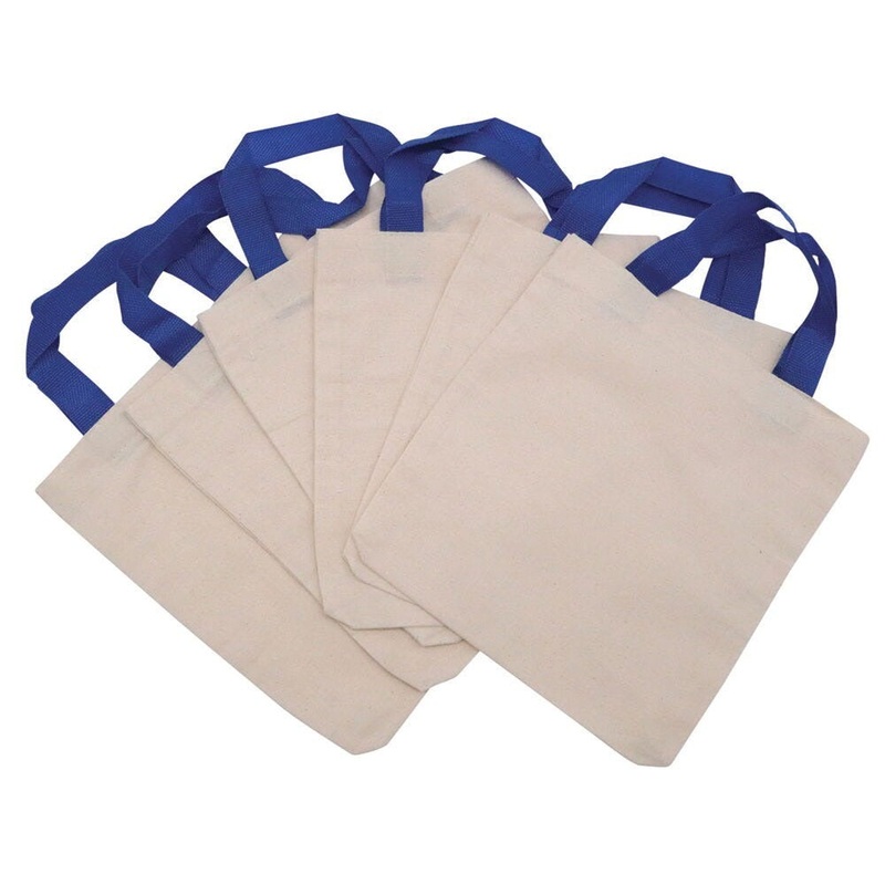 Calico Cotton Bags, 230 x 210mm, Pack of 6