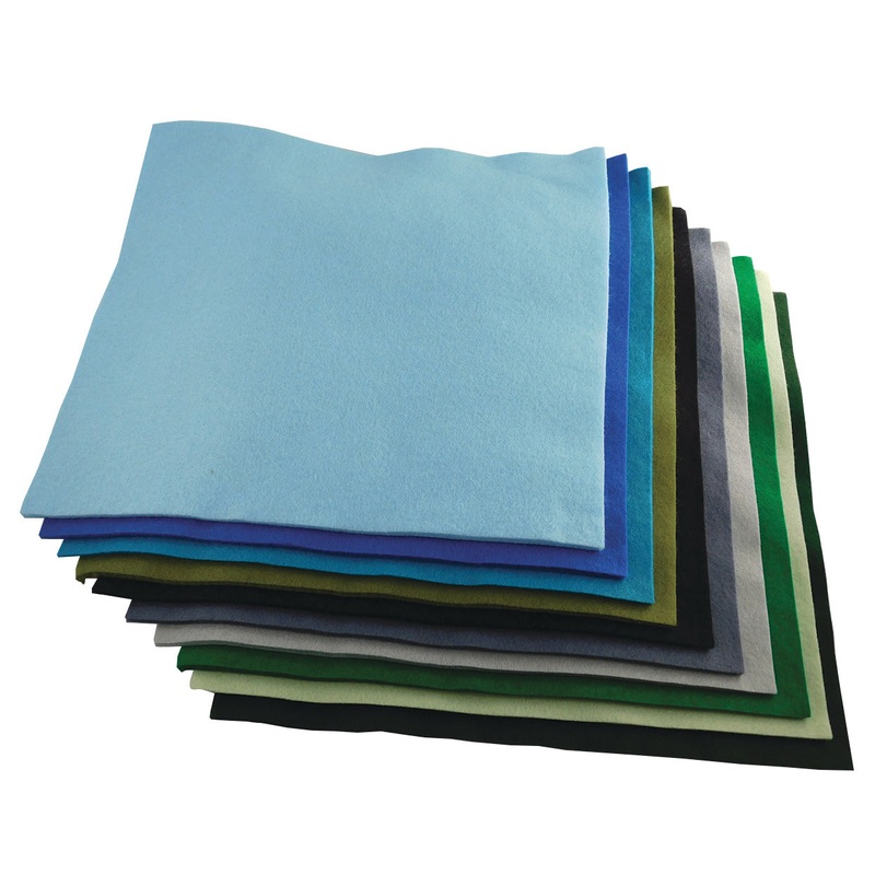Colour Felt Squares – Seascape Shades Pack of 30