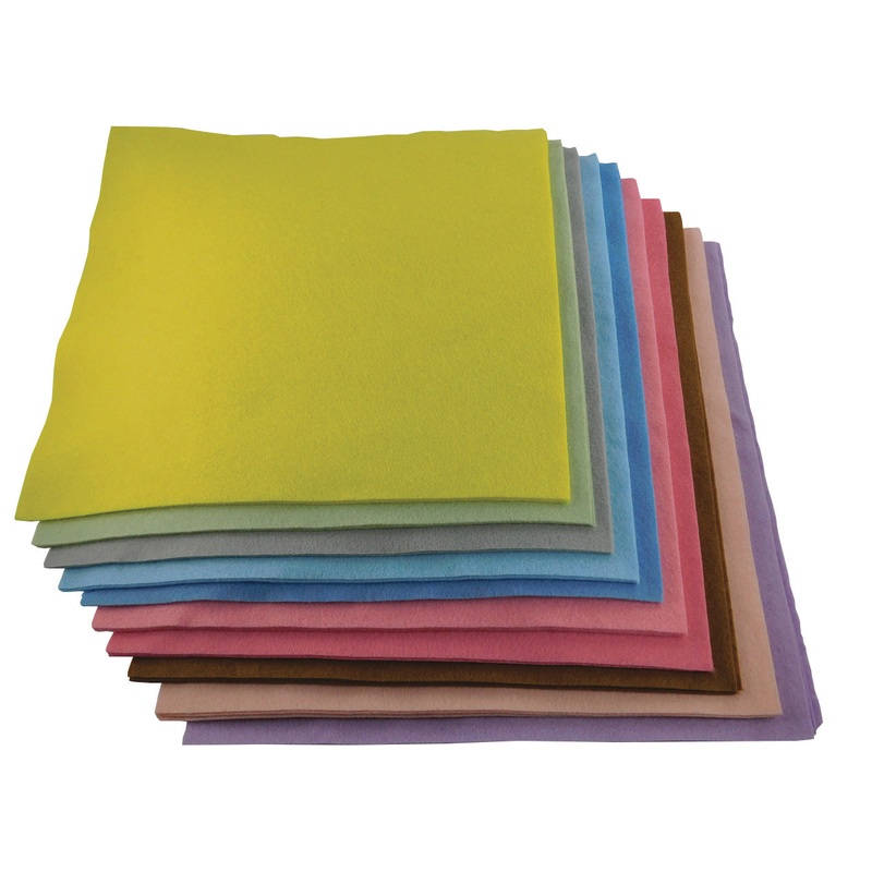 Colour Felt Squares – Summer Shades Pack of 30