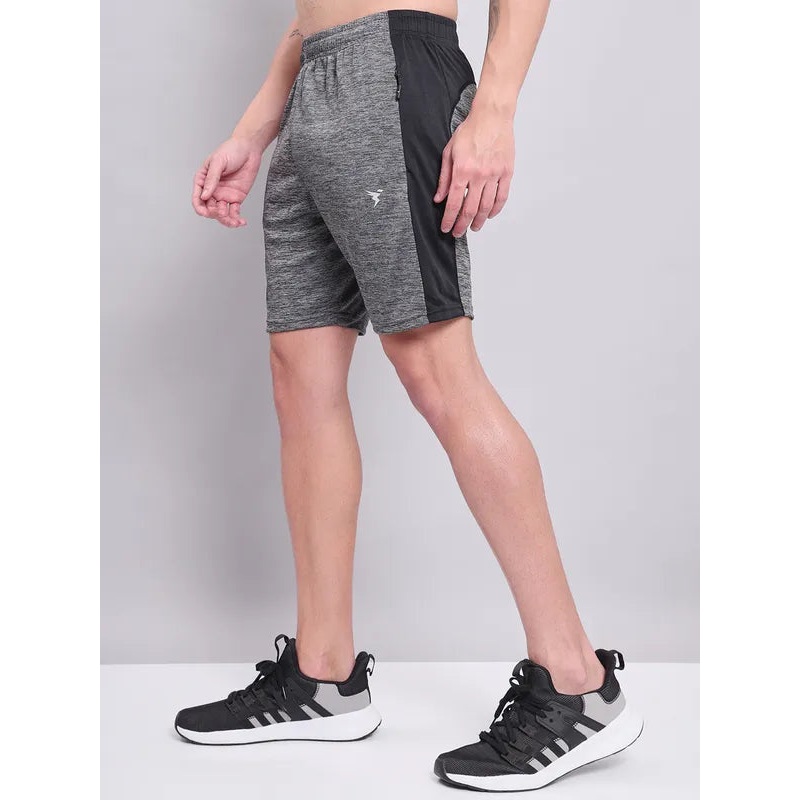 Men Melange Slim Fit Shorts with TECHNO DRY
