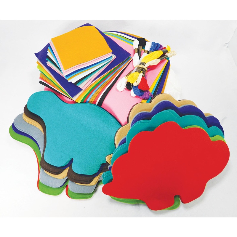 Plain Felt Fabric – Dinosaur Class Pack Pack of 32