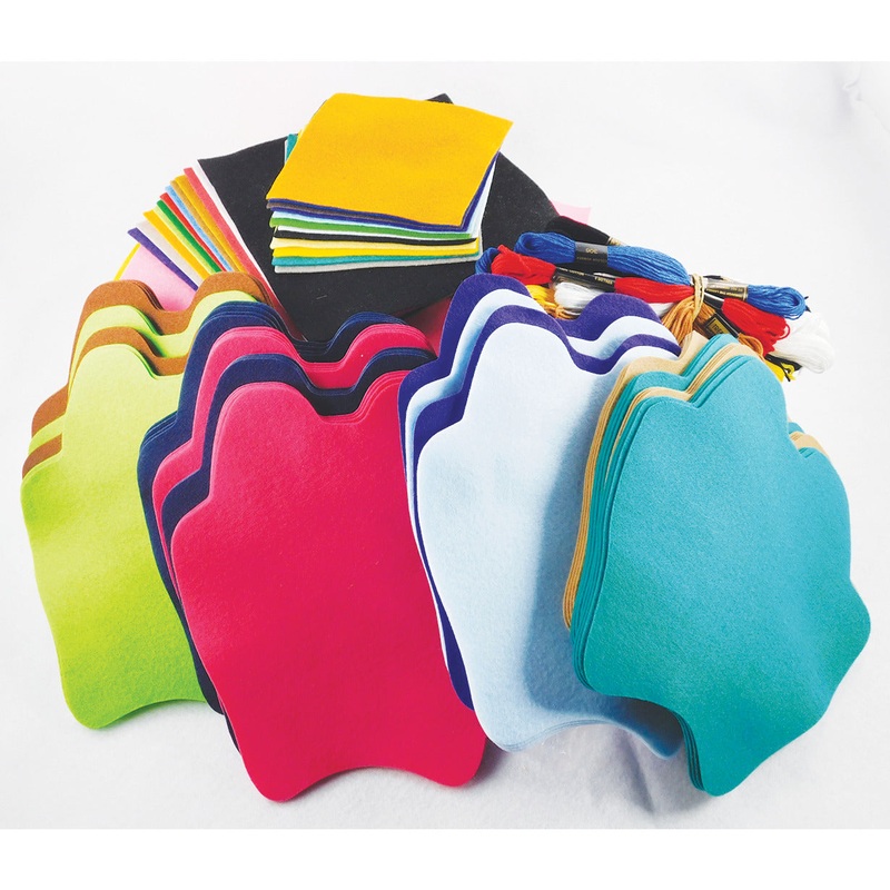 Plain Felt Fabric – Monster Class Pack Pack of 32