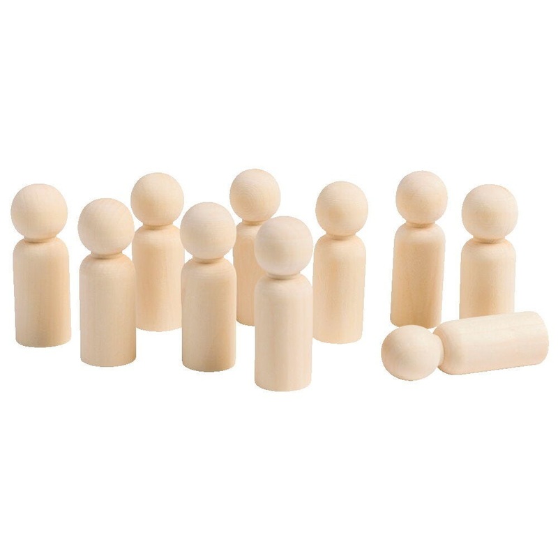 Wooden People Shapes, Pack of 10