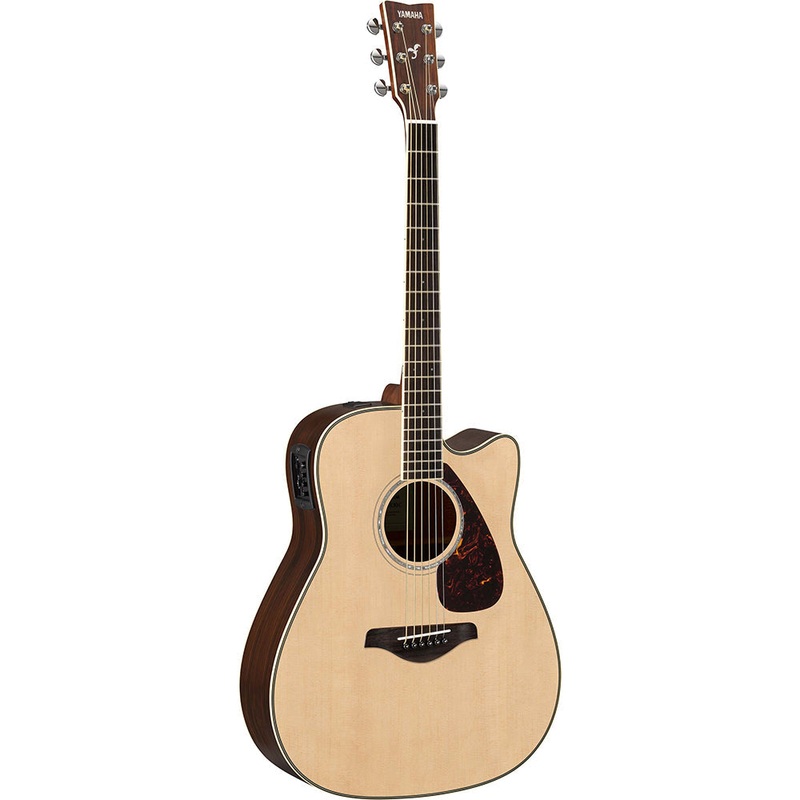 Yamaha FGX830C 4/4 cutaway electro-acoustic guitar in gloss – Natural
