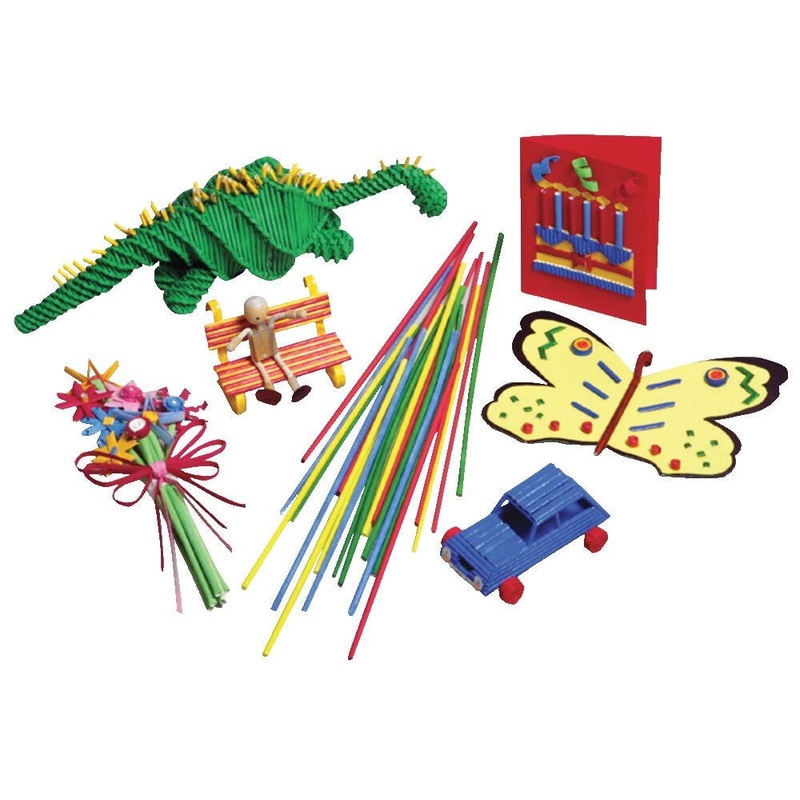 Assorted Coloured Artstraws, 4mm, pack of 1800